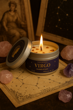 Load image into Gallery viewer, Virgo - Vela Aromática de Soya (Sándalo y Cedro)