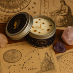 Load image into Gallery viewer, Virgo - Vela Aromática de Soya (Sándalo y Cedro)