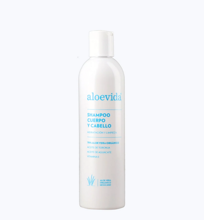 Shampoo para Cuerpo y Cabello con Aloe Vera Orgánico 280 ml.