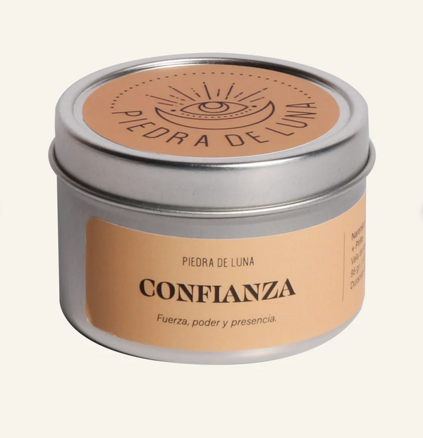Confianza - Vela de 95 grs.  Aroma a Naranjo & Mango + Pirita