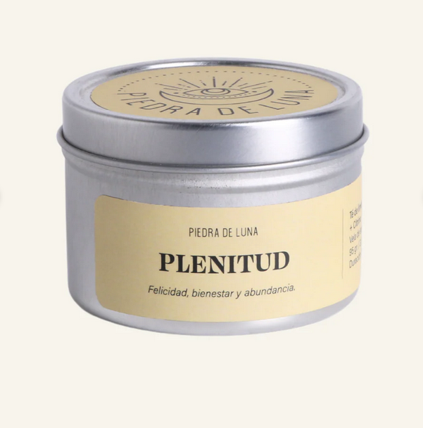 Plenitud - Vela de 95 grs.  Aroma a Té de Limón + Citrino