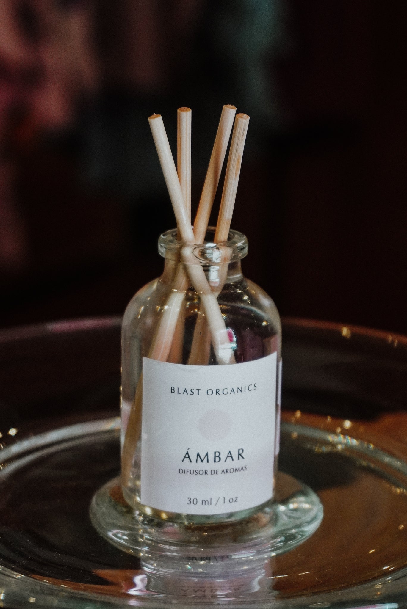 Ámbar - Difusor de varillas 30 ml. (Reed Diffuser)