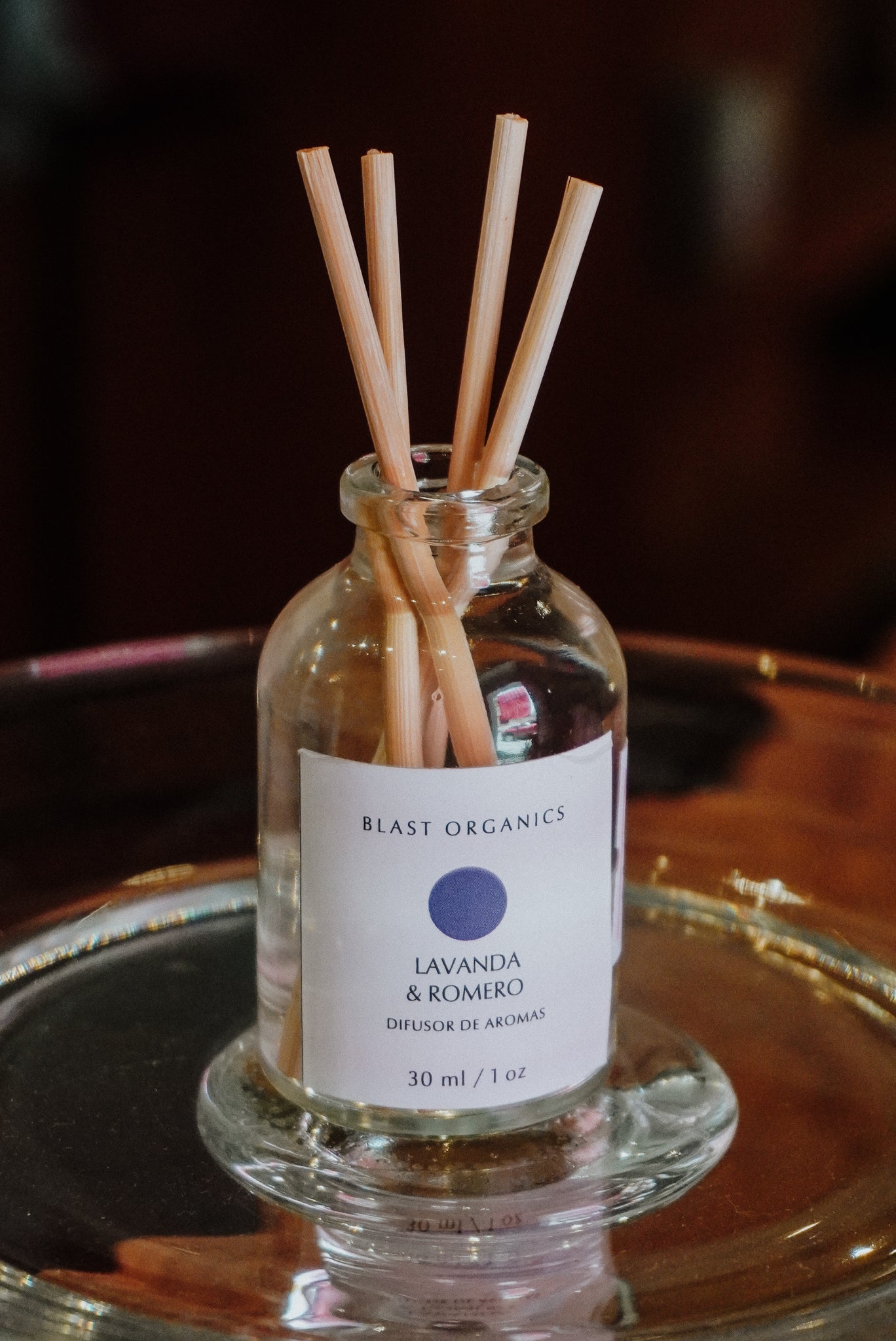 Lavanda y Romero - Difusor de varillas 30 ml. (Reed Diffuser)