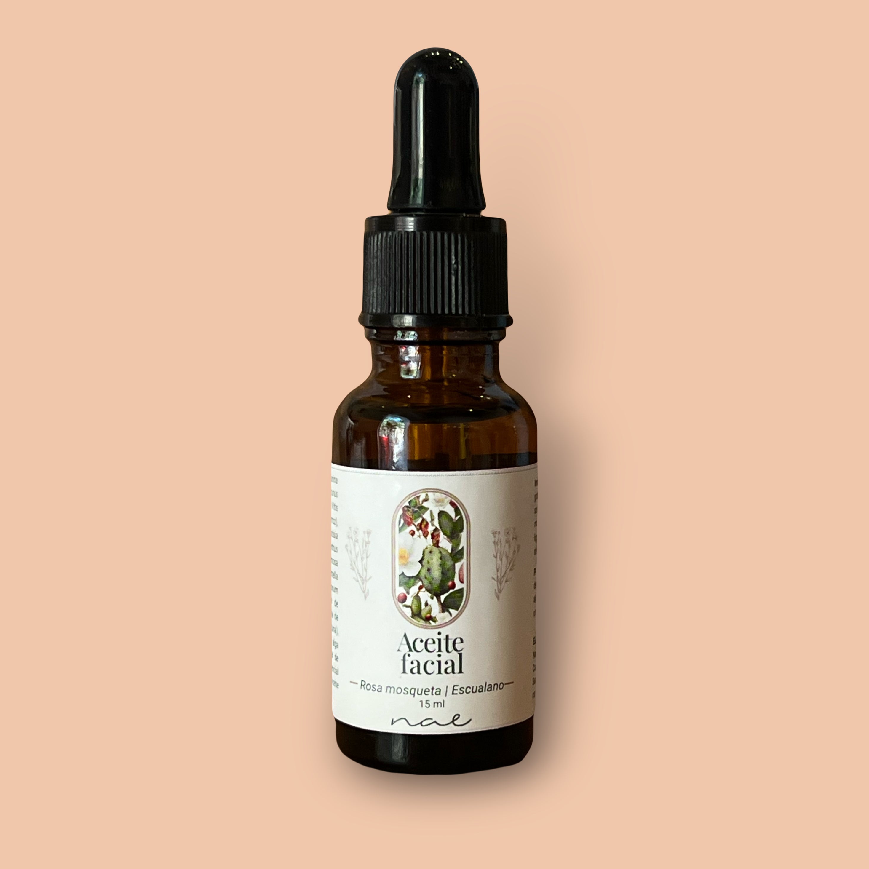 Aceite Facial 15 ml. Piel Seca y Maltratada (Rosa Mosqueta y Escualano)
