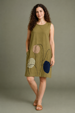 Cargar imagen en el visor de la galería, Vestido A corto verde "cactus" talla M
